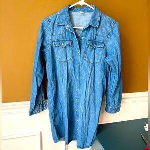 Old Navy Women’s Denim Button Down Mini Chambray Dress Size Small